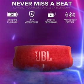 img 3 attached to JBL Charge 5- Portable Bluetooth Speaker With Megen Hardshell Travel Case With IP67 Waterproof And USB Charge Out (Red)