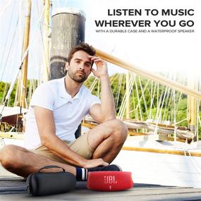 img 2 attached to JBL Charge 5- Portable Bluetooth Speaker With Megen Hardshell Travel Case With IP67 Waterproof And USB Charge Out (Red)