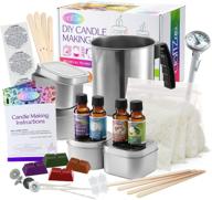 🕯️ candle making kit: craft soy wax supplies for adults, kids - diy wax melter included logo