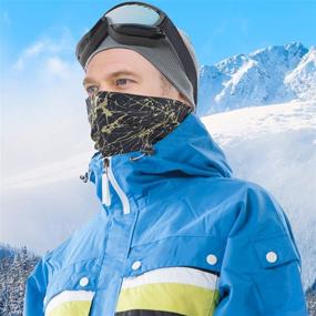 img 3 attached to 🧣 WPTCAL Soft Fleece Neck Gaiter: Stay warm during winter skiing & outdoor sports