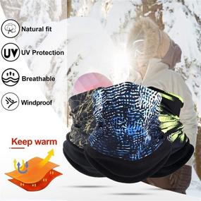 img 2 attached to 🧣 WPTCAL Soft Fleece Neck Gaiter: Stay warm during winter skiing & outdoor sports