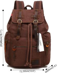 img 3 attached to Backpack Backpacks Rucksack HuaChen AUGUR M32_Coffee_Large