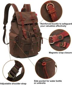 img 1 attached to Backpack Backpacks Rucksack HuaChen AUGUR M32_Coffee_Large