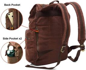 img 2 attached to Backpack Backpacks Rucksack HuaChen AUGUR M32_Coffee_Large