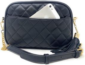 img 2 attached to Lola Mae Quilted Crossbody Bag - Stylish Design Shoulder Purse, Perfect for Trendy Fashion