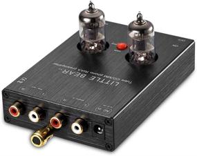 img 1 attached to 🔊 Little Bear T7 Vacuum Tube Mini Phono Stage RIAA MM Turntable Preamp & HiFi Tube Pre-Amplifier (Black) - Experience Audiophile Sound Quality