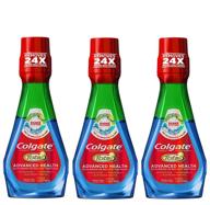 🌿 colgate total advanced health alcohol free mouthwash (3 pack) - antibacterial formula, fresh mint - 27 fl oz logo