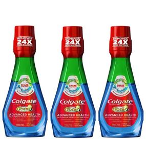 img 4 attached to 🌿 Colgate Total Advanced Health Alcohol Free Mouthwash (3 Pack) - Antibacterial Formula, Fresh Mint - 27 fl oz