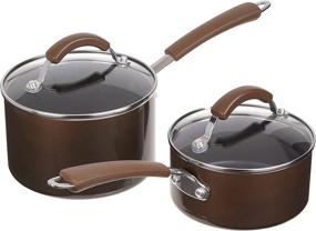 img 2 attached to Farberware 10570 Millennium Nonstick 12 Piece Cookware Set in Bronze: Pots and Pans for Effortless Cooking