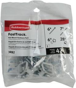 img 2 attached to 🔩 Rubbermaid Fast Track Adjustable Closet System Hardware Kit, White/Satin Nickel (1791597)