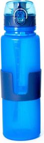 img 3 attached to Evergrow- Collapsible Water Bottle 650 ml | Leak-Proof Flip-Top Cap | Silicone Foldable BPA-Free | Hot and Cold | Portable Travel Gym Hiking | Men, Women, Kids, Toddlers | Multi-Use (Blue)