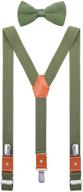 👨 sunnytree adjustable y back elastic suspenders bow tie set for men and children logo