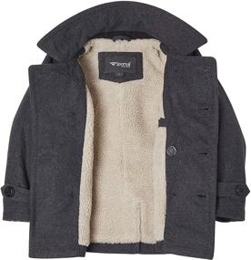 img 1 attached to Sportoli Classic Sherpa Winter 🧥 Peacoat for Boys | Jackets & Coats