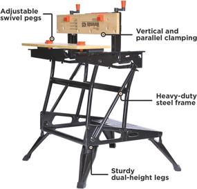 img 3 attached to 🔧 Versatile BLACK+DECKER Portable Workbench and Vise (WM425-A): The Ultimate Project Center Solution
