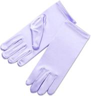 🧤 zaza bridal girl's fancy satin dress gloves: stylish wrist length 2bl accessory logo