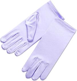 img 1 attached to 🧤 ZaZa Bridal Girl's Fancy Satin Dress Gloves: Stylish Wrist Length 2BL Accessory