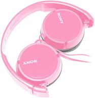 🎧 сони накладные наушники с лучшим стереозвуком, усиленным басом и складным дизайном - розовые логотип