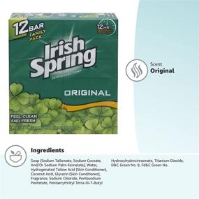 img 1 attached to Irish Spring Bath Bar Soap, Original: 12-Count Pack for Refreshing Cleansing