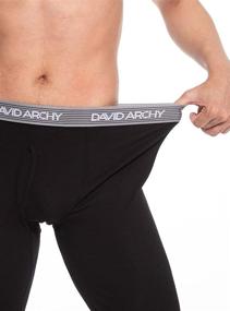 img 2 attached to 👖 DAVID ARCHY Men's Soft Brushed Thermal Underwear Pants and Top Set - Quick Drying Base Layer for Long Johns Bottoms