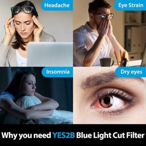 img 1 attached to 👀 Enhanced Eye Protection: YES2B Universal Diagonal 30-32 inch Removable Acrylic Anti Blue Light Filter for PC Monitor - Screen Protector, Bluelight Blocking, Clear View