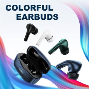 img 3 attached to 🎧 Wireless Earbuds with Advanced Noise Cancelling, TWS Earbuds Equipped with 4-Mic Bluetooth 5.2 Technology for iPhone/Android, Enhanced Stereo Sound Ear Buds for Home, Office, and Running (Royal Blue)
