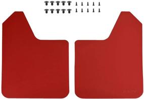 img 4 attached to 🚗 XUKEY 2Pcs Universal Red Racing/Sport Mud Flaps: Car Pickup SUV Van Truck Mudguards for Ultimate Protection and Style