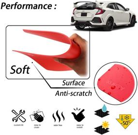 img 2 attached to 🚗 XUKEY 2Pcs Universal Red Racing/Sport Mud Flaps: Car Pickup SUV Van Truck Mudguards for Ultimate Protection and Style