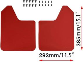 img 3 attached to 🚗 XUKEY 2Pcs Universal Red Racing/Sport Mud Flaps: Car Pickup SUV Van Truck Mudguards for Ultimate Protection and Style