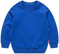 👕 ptpuke solid cotton thin sweatshirt long sleeve top t-shirts for toddler boys and girls logo