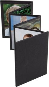 img 3 attached to 📸 Compact and Stylish: 2.5x3.5 Black Mini Accordion Self-Stick Photo Album