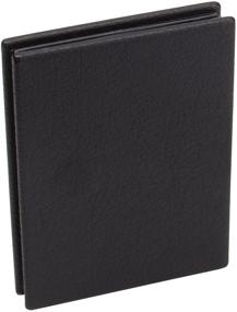 img 2 attached to 📸 Compact and Stylish: 2.5x3.5 Black Mini Accordion Self-Stick Photo Album