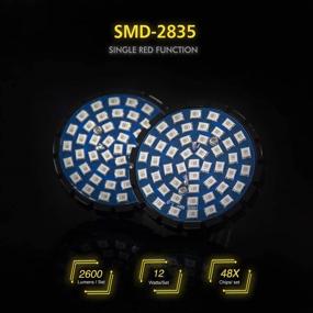 img 3 attached to VehiCode 1156 Комплект задних поворотных сигнальных LED-ламп для Harley - ярко-красные заменители (2 штуки)