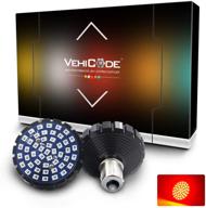 vehicode 1156 комплект задних поворотных сигнальных led-ламп для harley - ярко-красные заменители (2 штуки) логотип