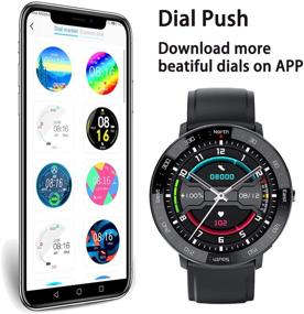 img 1 attached to 🌊 Waterproof Smart Watch Fitness Tracker - Monitor Heart Rate, Track Steps & Sleep, Receive Call & Message Alerts - Compatible with Android Samsung iOS Phones - Men's and Women's