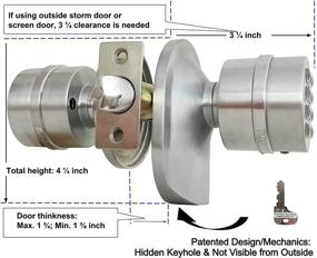 img 2 attached to SoHoMiLL Electronic Door Knob with Mechanical Key Backup (Spring Latch Lock; Not Deadbolt; Not Phone Connected), Single Front Keypad YL 99 B