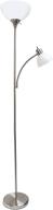 🏠 versatile simple designs home lf2000-bsn floor lamp: brushed nickel & reading light combined логотип