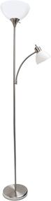 img 4 attached to 🏠 Versatile Simple Designs Home LF2000-BSN Floor Lamp: Brushed Nickel & Reading Light Combined