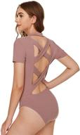 verdusa womens sleeve crisscross bodysuit women's clothing logo