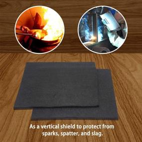 img 1 attached to 🔥 HANSWAY High Temp Carbon Fiber Welding Blanket - Protect Work Area from Sparks & Splatte (18 x 24 inches)