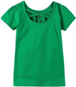 img 2 attached to Noomelfish Girls Criss T Shirts Sleeve Girls' Clothing and Tops, Tees & Blouses
