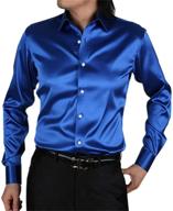 👔 silver button sleeve luxury men's shirts for shirt clothing logo