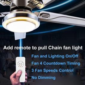 img 1 attached to 🔧 Wireless Remote Control Kit for Ceiling Fan, Universal Receiver with 1-8 Hours Timing, 3 Speeds Control, Compatible with Hampton Bay, Harbor Breeze, and Hunter Fans