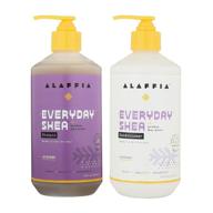 🧴 alaffia everyday shea shampoo and conditioner - nourishing hair care with shea butter and coconut oil, lavender scent, 16 fl oz each logo