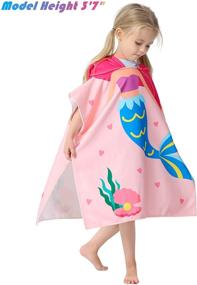 img 1 attached to Athaelay Mermaid Hooded Toddler Coverups