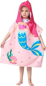 img 3 attached to Athaelay Mermaid Hooded Toddler Coverups