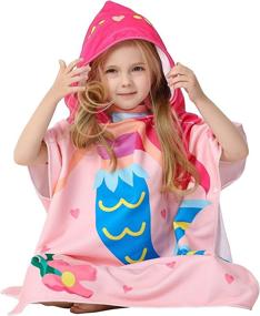 img 4 attached to Athaelay Mermaid Hooded Toddler Coverups