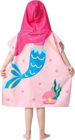 img 2 attached to Athaelay Mermaid Hooded Toddler Coverups