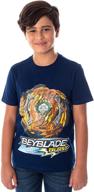 beyblade burst boys' wizard fafnir spinner top short sleeve t-shirt: perfect tee for young fans logo