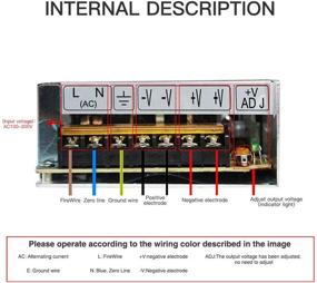 img 2 attached to 💡 LETOUR Блок питания 36B 9.7A 350Вт, переменного тока 96V~130V на постоянный ток 36В блок питания с электромагнитным фильтром, защитой от перегрузки и перенапряжения - идеально подходит для питания устройств постоянного тока (серебряный)