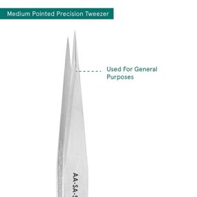 img 1 attached to 🔪 Stainless Steel Fine-Tip Tweezer - 5 inch Length for Precise Plucking and Grooming